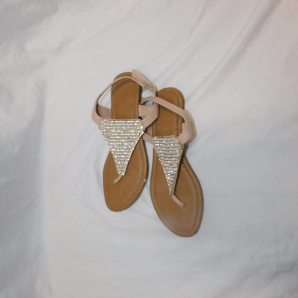 Madeline Silver Glitter Flip-Flops (Size 7 Women's) - Picture 2 of 2
